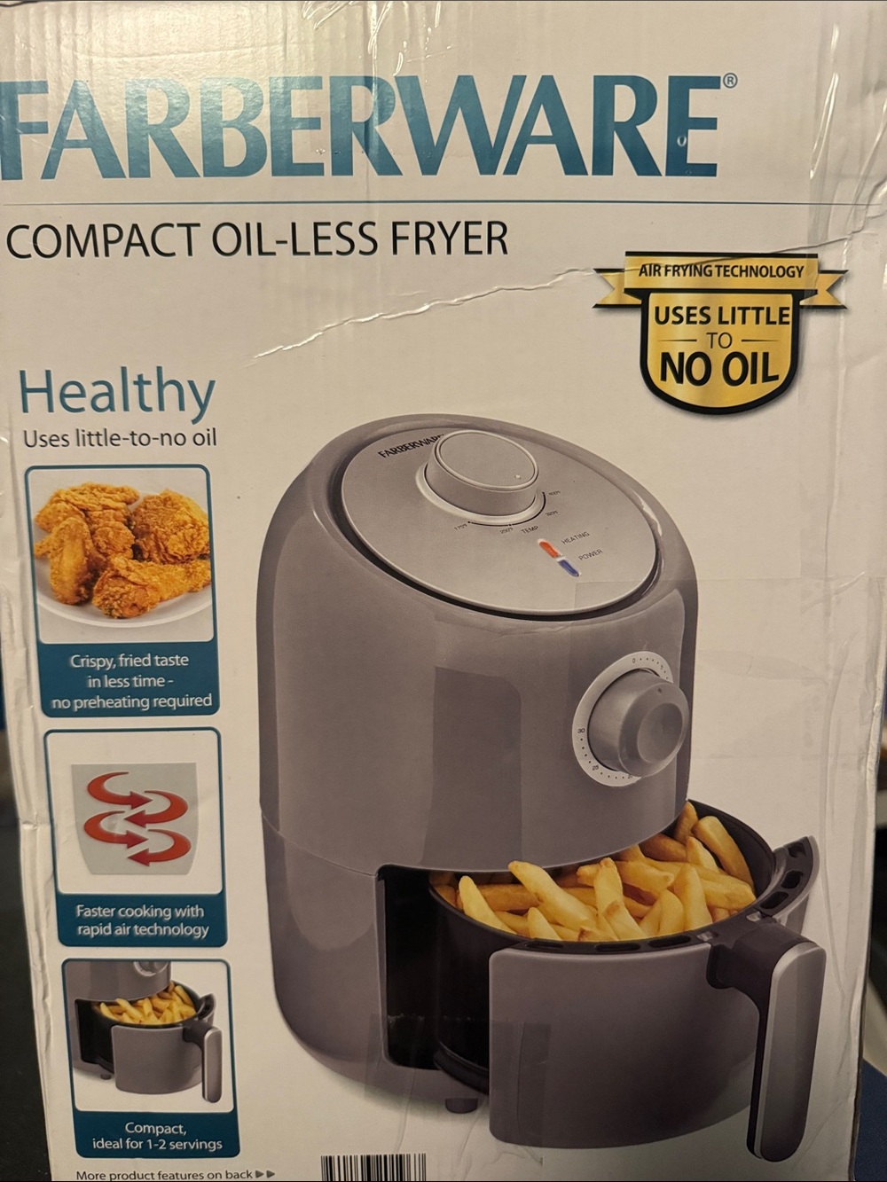 Farberware Compact Oil-less Fryer Versatile Cooking New 1-2 Servings⭐️⭐️